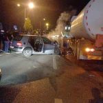 Karşı şeride geçen otomobil, akaryakıt tankeriyle çarpıştı: 1 ölü
